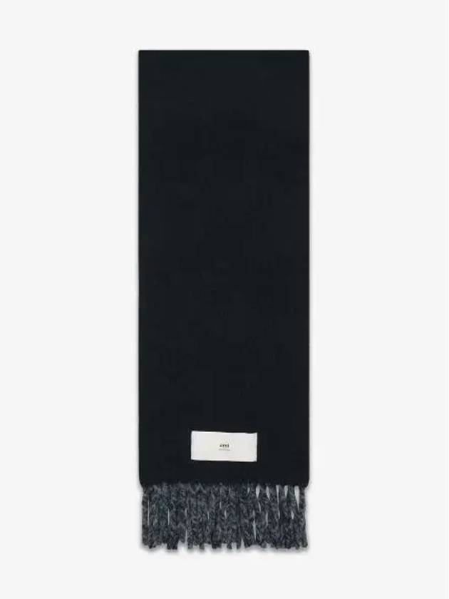 Alexandre Mattiussi Tab Bicolor Double Sided Muffler Black - AMI - BALAAN 2