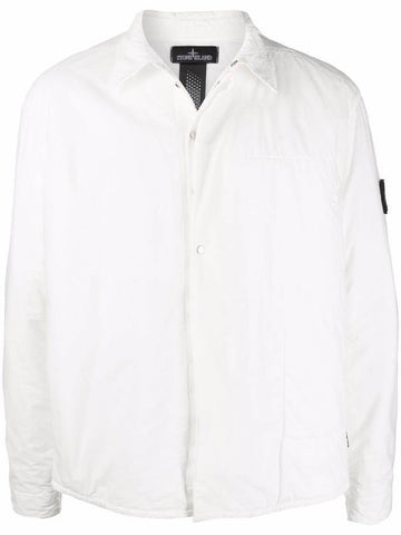 Men's Shadow Project TC Padded Overshirt Jacket White - STONE ISLAND - BALAAN 1