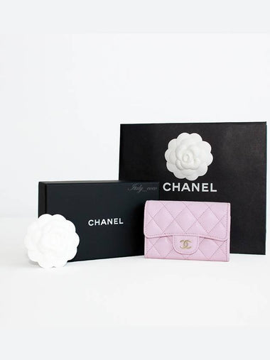 Workshop Collection Classic Flap Snap Zipper Caviar Card Wallet Light Pink Gold AP4096 B10583 NY558 - CHANEL - BALAAN 1