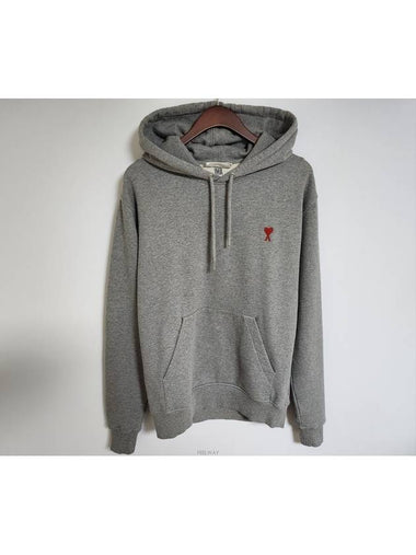 M gray small heart embroidery hoodie E21HJ008 730 - AMI - BALAAN 1