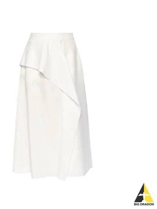 Agnona Women s Ruffled Midi Skirt White TG0105X U2012P - AGNONA - BALAAN 1