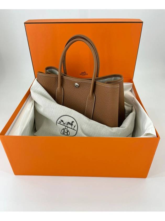 Garden Party 30 Bag Negonda Palladium Gold - HERMES - BALAAN 9