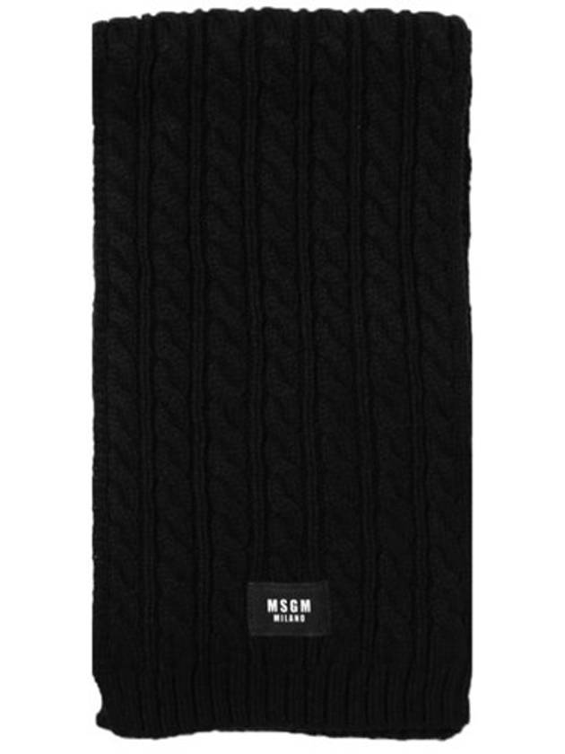 Kids Wool Blend Cable Knit Scarf - MSGM - BALAAN 2