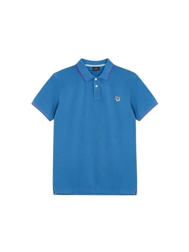 PS color combination line slim fit polo shirt blue 270306 - PAUL SMITH - BALAAN 1