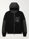 Granoble Logo Applique Shell Trim Wool Blend Zip Up Hood Black G2 097 9B00012 A9462 999 - MONCLER - BALAAN 3