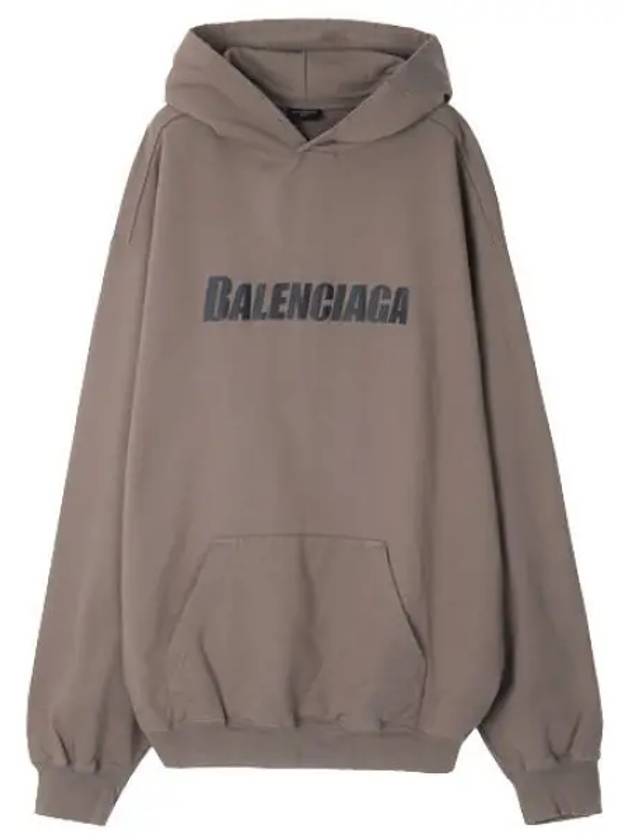 Destroyed Logo Hooded Sweatshirt - BALENCIAGA - BALAAN 1