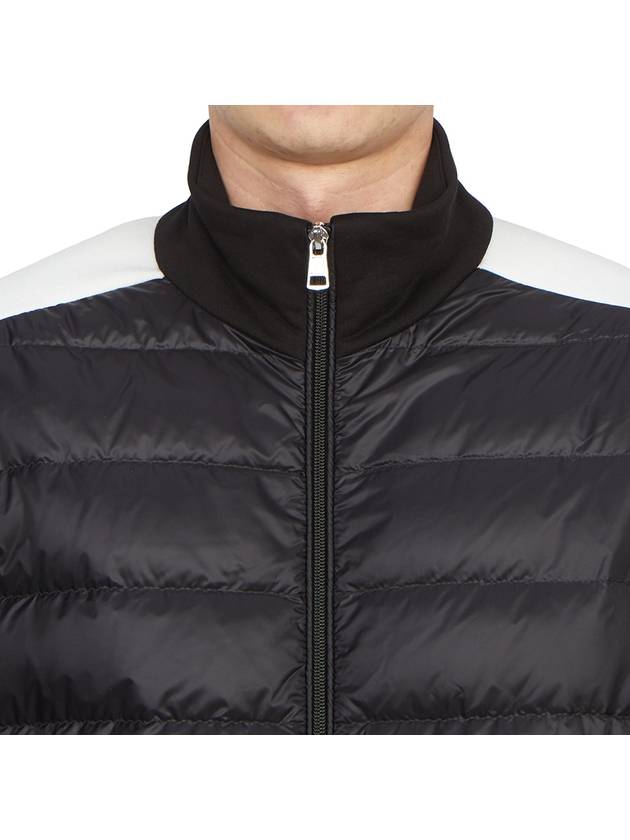 Logo Patch Nylon Padded Cardigan Black - MONCLER - BALAAN 8