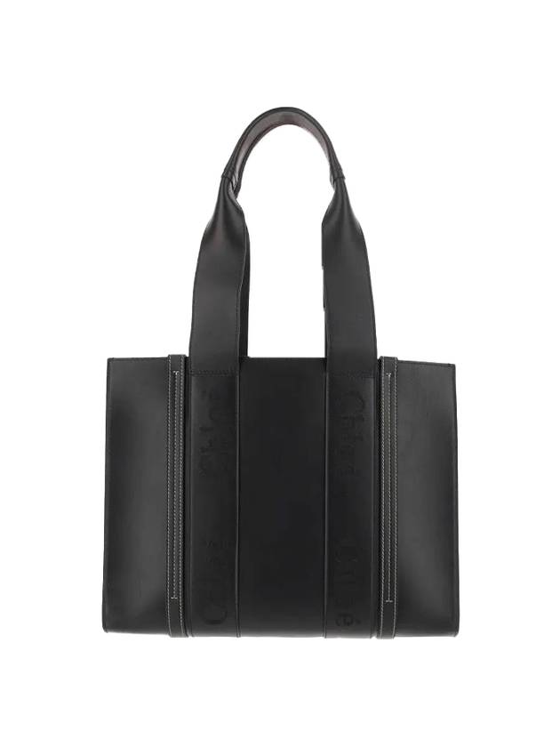 Woody Medium Tote Bag Black - CHLOE - BALAAN 1