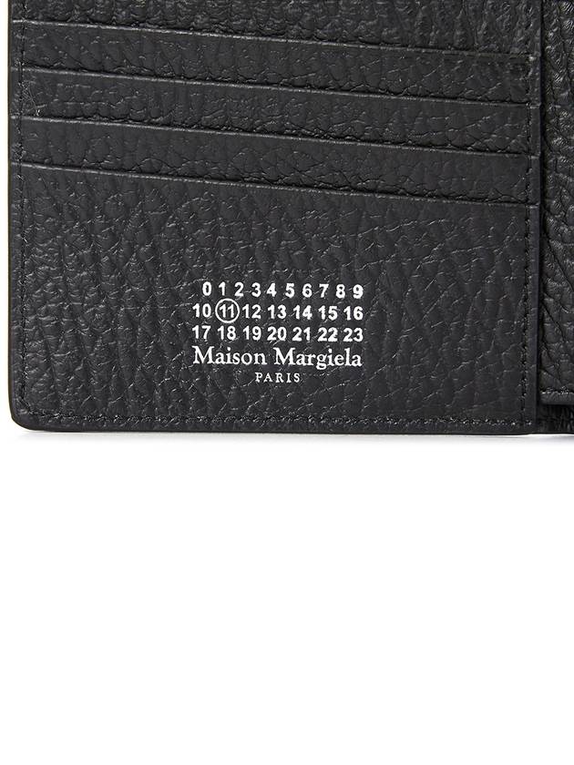 Stitched Leather Bifold Half Wallet Black - MAISON MARGIELA - BALAAN 8