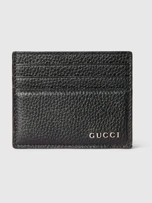 Logo Leather Card Walle Black - GUCCI - BALAAN 2