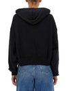 Micro Logo Print Cotton Hoodie Black - MSGM - BALAAN 4