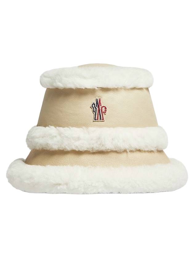 Shearling bucket hat beige - MONCLER - BALAAN 1