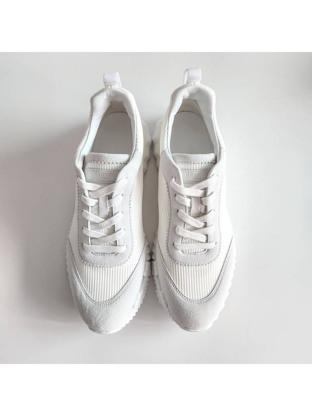 Bouncing Sneakers Mesh Suede Goatskin Blanc Blanc - HERMES - BALAAN 7