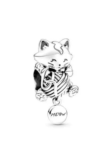 baby cat charm bracelet silver - PANDORA - BALAAN 1