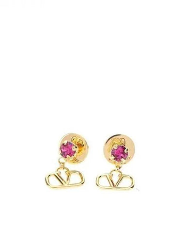 V logo earrings - VALENTINO - BALAAN 1