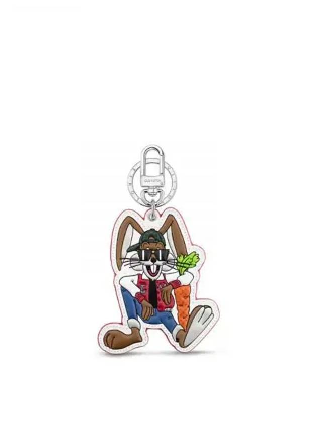 Men's LV Rabbit Bag Charm Key Holder Silver - LOUIS VUITTON - BALAAN 2