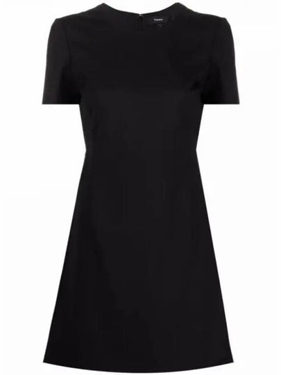 Women s Sheath Mini Short Sleeve Dress Black - THEORY - BALAAN 2