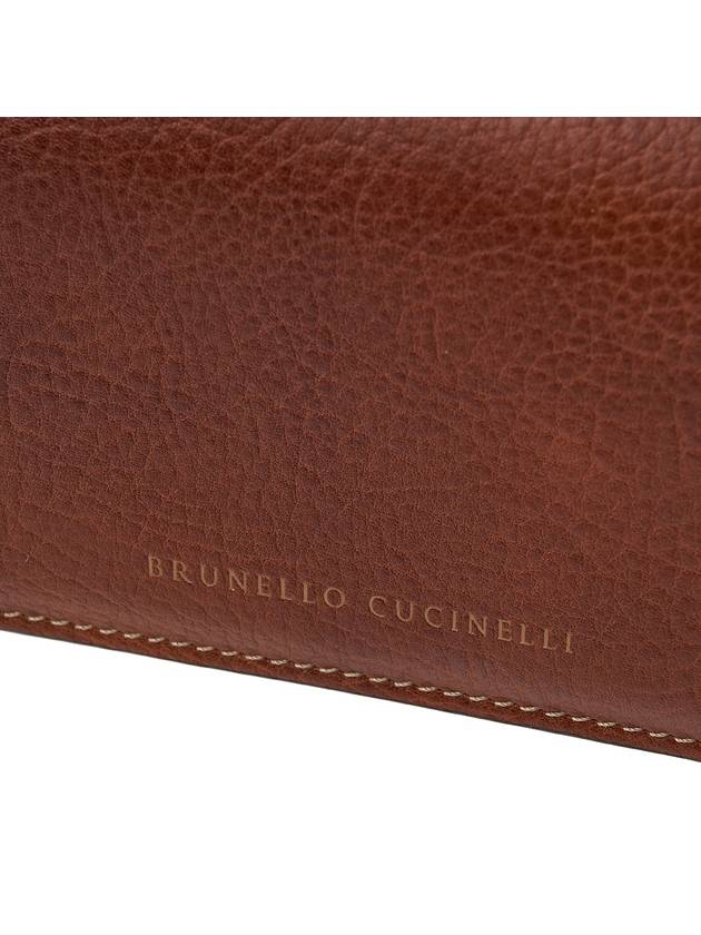 Leather Logo Long Wallet Brown - BRUNELLO CUCINELLI - BALAAN 7