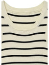 Square neck knit sleeveless black ivory - NOIRER - BALAAN 4