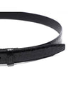 Women's Crocodile Embossed BB Buckle Thin Belt Black - BALENCIAGA - BALAAN 5