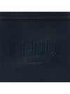 Mini Logo Leather Tote Bag Navy - FENDI - BALAAN 7