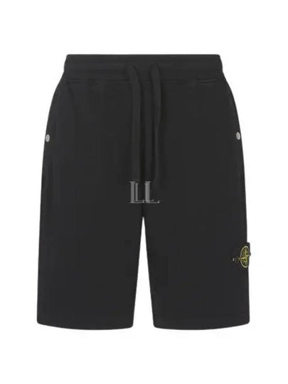 Wappen Patch Old Regular Fit Shorts Black - STONE ISLAND - BALAAN 2