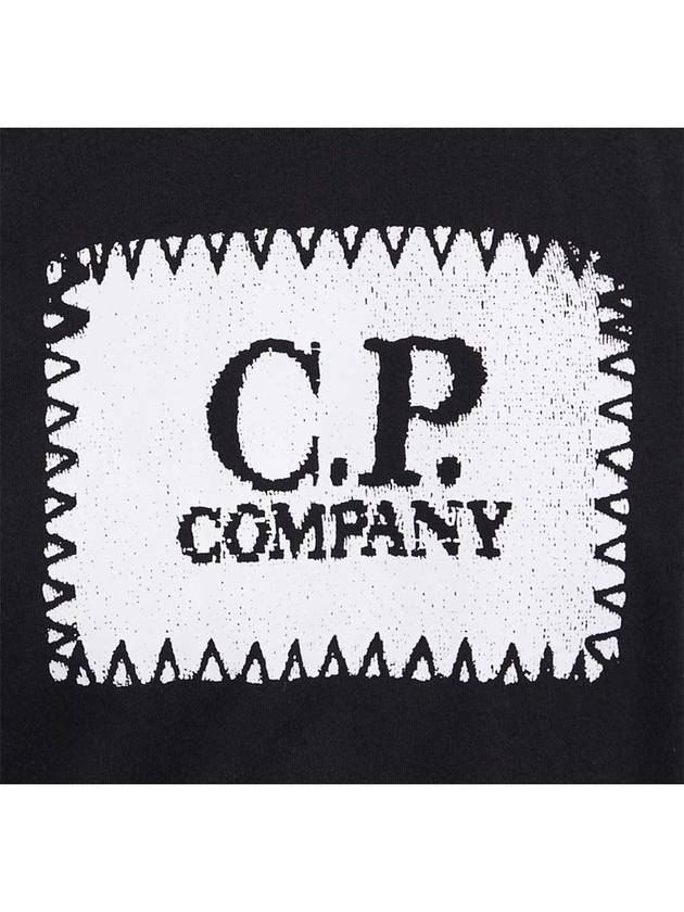 Men's Embroidery Logo Print Long Sleeve T-Shirt Black - CP COMPANY - BALAAN 6