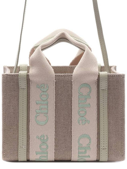 Woody Mini Tote Bag Green Beige - CHLOE - BALAAN 2