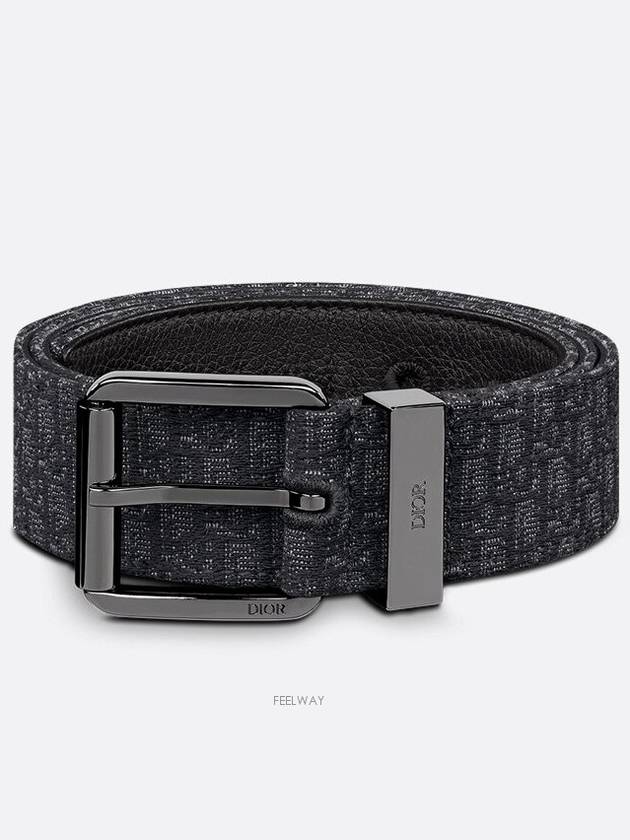 Micro Oblique Jacquard Belt Black - DIOR - BALAAN 5