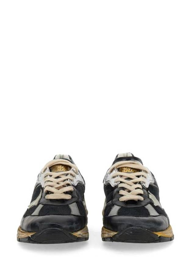 Dad-Star Mesh Nappa Leather Low Top Sneakers Black Ice Grey - GOLDEN GOOSE - BALAAN 4