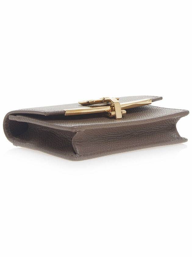 Gancini Calfskin Card Wallet Cumin - SALVATORE FERRAGAMO - BALAAN 7