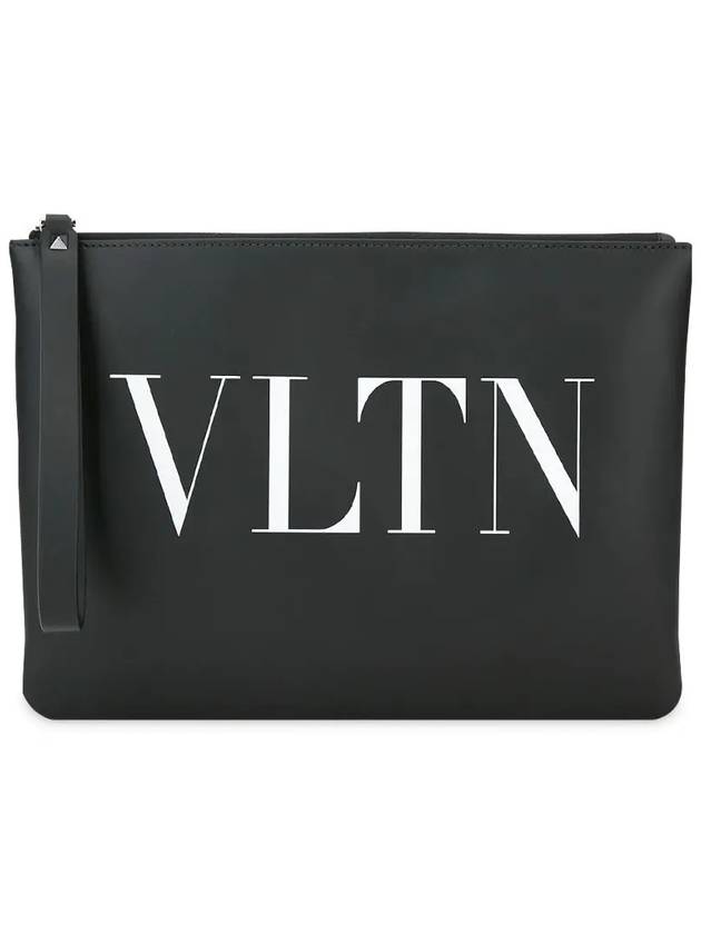 VLTN Logo Clutch Bag Black - VALENTINO - BALAAN 2