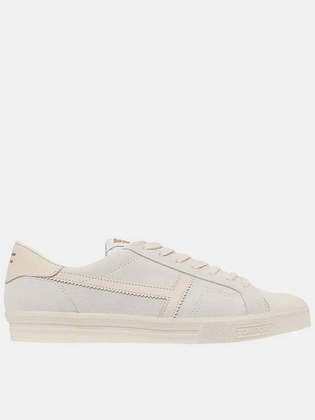 Suede Jarvis Low Top Sneakers White - TOM FORD - BALAAN.