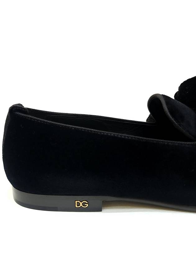 Bow Velvet Loafers Black - DOLCE&GABBANA - BALAAN 8