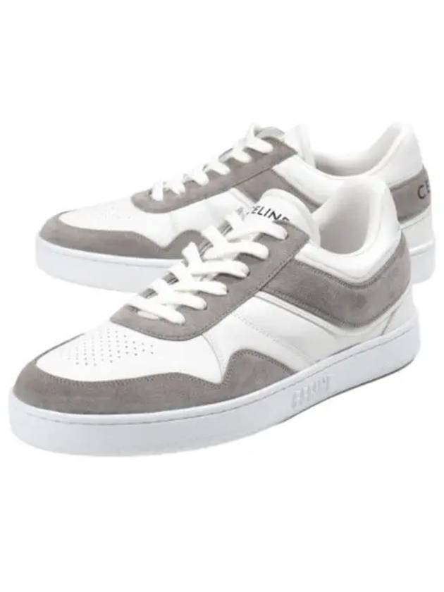 Trainer Suede Calfskin Lace-Up Low Top Sneakers Grey - CELINE - BALAAN 2