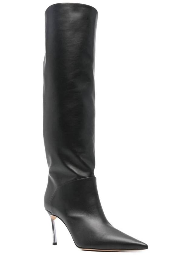 Casadei 'Superblade' Black Leather High Boots - CASADEI - BALAAN 3