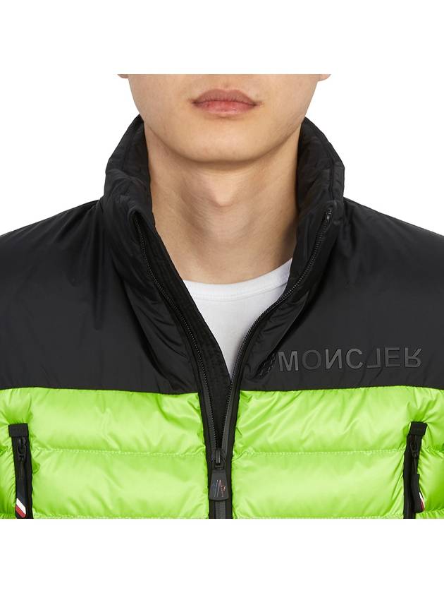 Grenoble Logo Patch Funnel Zip-Up Jacket Black Green - MONCLER - BALAAN 9