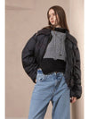 rib collar circle quilting short puffer charcoal - REAL ME ANOTHER ME - BALAAN 4