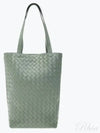 Intrecciato Small Calfskin Tote Bag Aloe - BOTTEGA VENETA - BALAAN 2