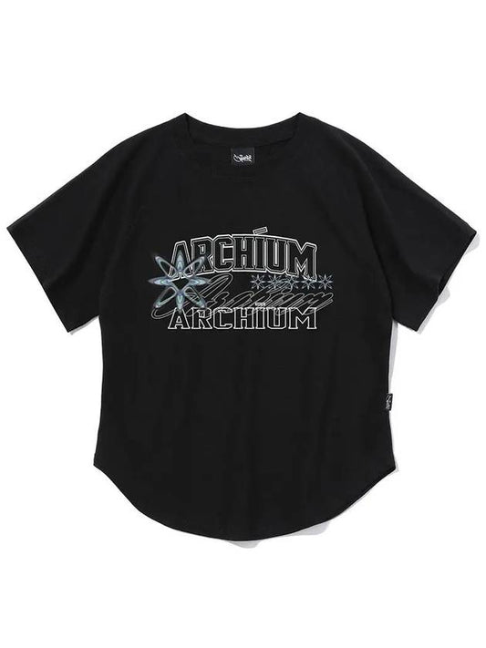 Archium Crop Short Sleeve T-Shirt Black - CRUMP - BALAAN 1