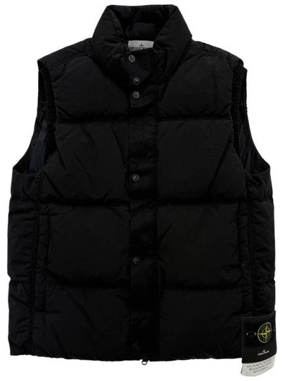 High Neck Padded Vest Black - STONE ISLAND - BALAAN 2