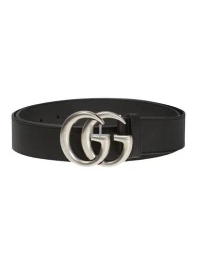 Double G Buckle Leather Belt Black - GUCCI - BALAAN 2