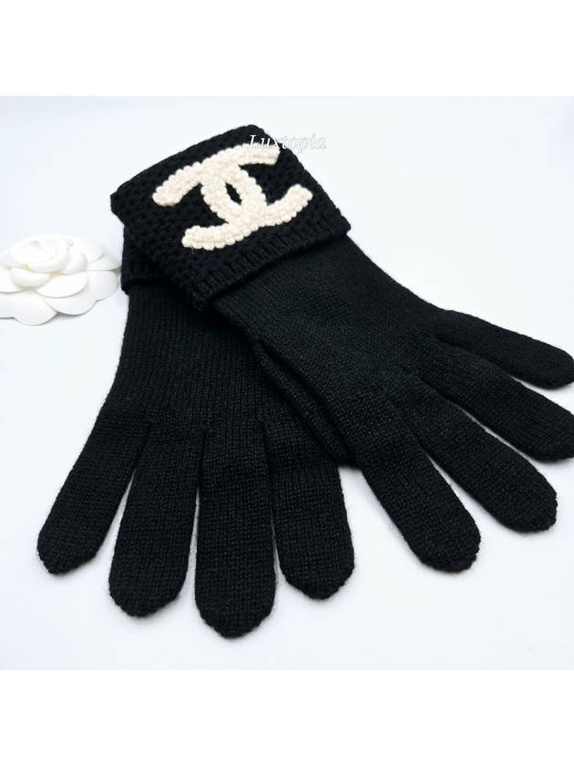 Women s Gloves 24B Cashmere CC Logo Winter AAA399 - CHANEL - BALAAN 1