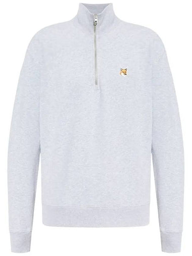 Maison Kitsune Fox Head Patch Men s Half Zip up Sweatshirt MM00314 H120 - POLO RALPH LAUREN - BALAAN 1