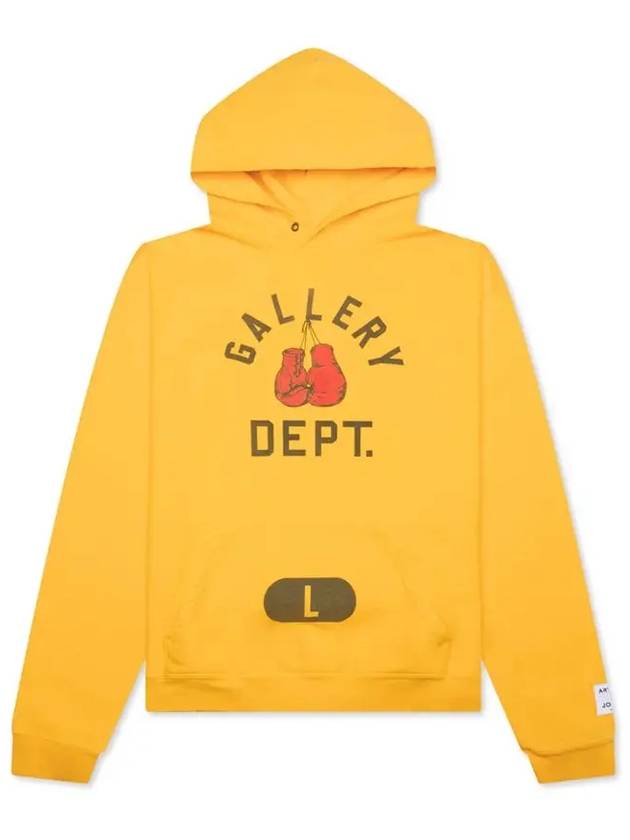 Logo boxing merch hooded sweatshirt yellow BMH 50012 - GALLERY DEPT. - BALAAN 2