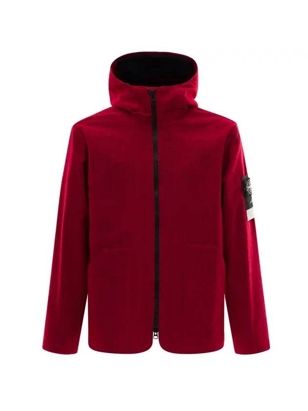 Men's Reflective Needle Punch Hooded Jacket Red - STONE ISLAND - BALAAN 1