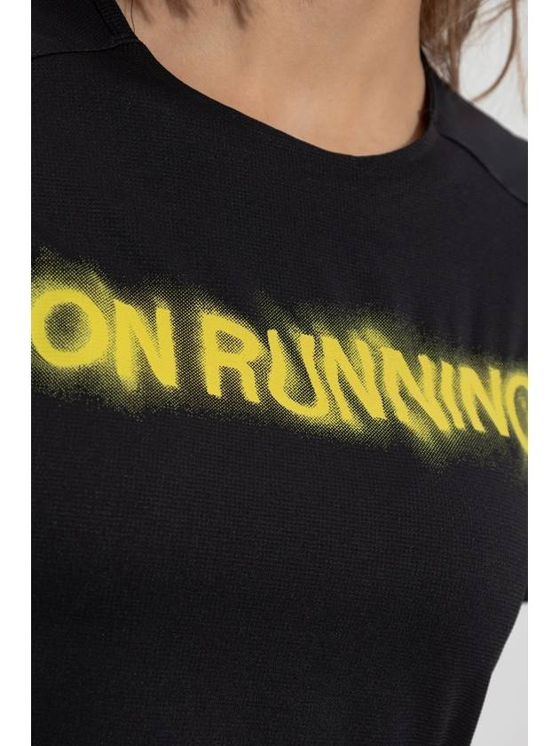 On Running Training T-shirt With Logo, Women's, Black - ON RUNNING - BALAAN 5