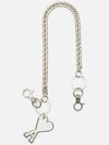 Heart Logo Chain Key Holder White - AMI - BALAAN 3