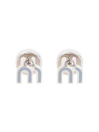 Enameled Metal Earrings Grey - MIU MIU - BALAAN 2