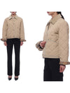 Stripe Point Collar Quilted Jacket Brown - BURBERRY - BALAAN 3